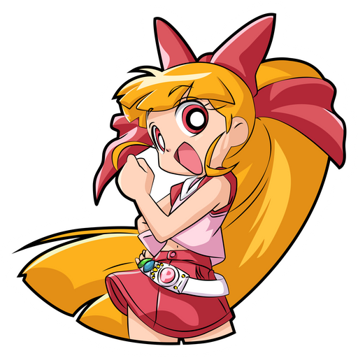 here is a Powerpuff Girls Z Momoko Sticker from the Anime collection for sticker mania