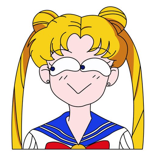 Sailor Moon Embarrassed Sticker
