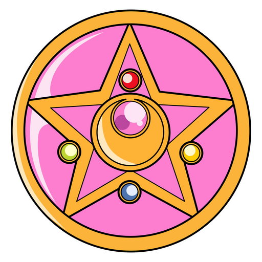 Sailor Moon Heart Brooch Sticker