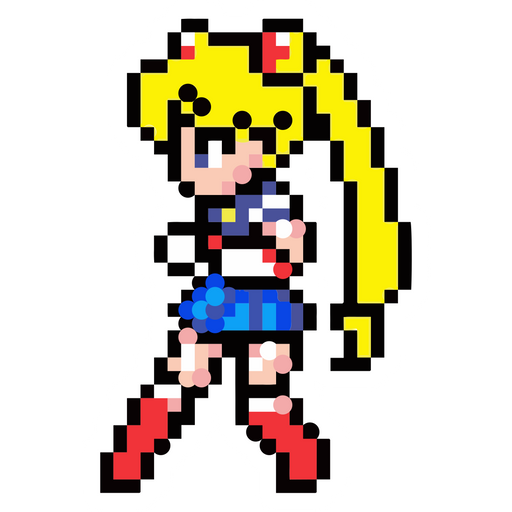 here is a Sailor Moon Pixel Sticker from the Anime collection for sticker mania