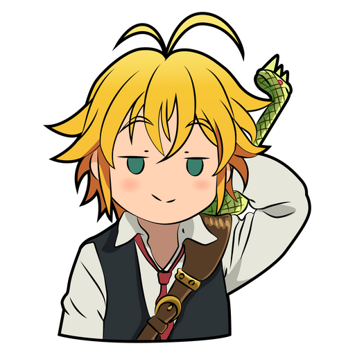 here is a The Seven Deadly Sins Shy Meliodas Sticker from the Anime collection for sticker mania