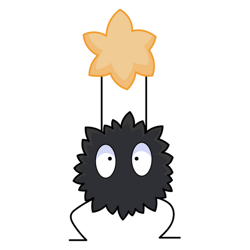 here is a Spirited Away Susuwatari Sticker from the Anime collection for sticker mania