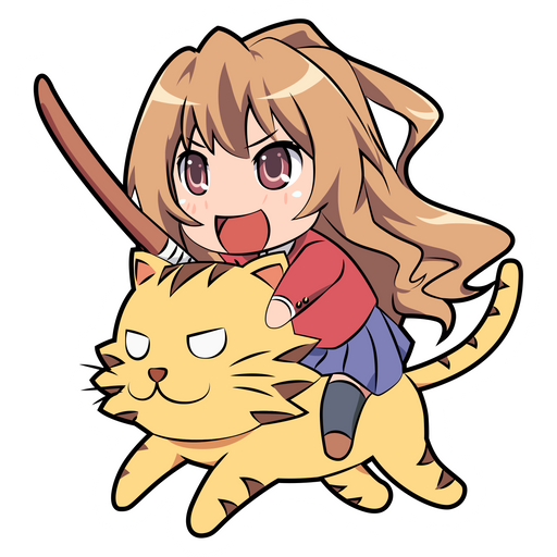 here is a Toradora Taiga Aisaka Sticker from the Anime collection for sticker mania