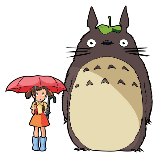 here is a My Neighbor Totoro and Mei Kusakabe Sticker from the Anime collection for sticker mania