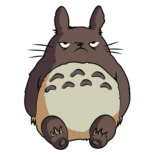 here is a My Neighbor Totoro Angry Sticker from the Anime collection for sticker mania