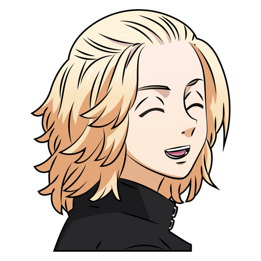 here is a Tokyo Revengers Manjiro Sano Laughing Sticker from the Anime collection for sticker mania