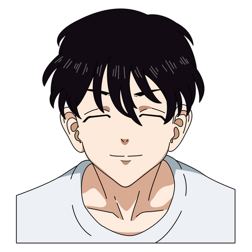 here is a Tokyo Revengers Shinichiro Sano Smile Sticker from the Anime collection for sticker mania