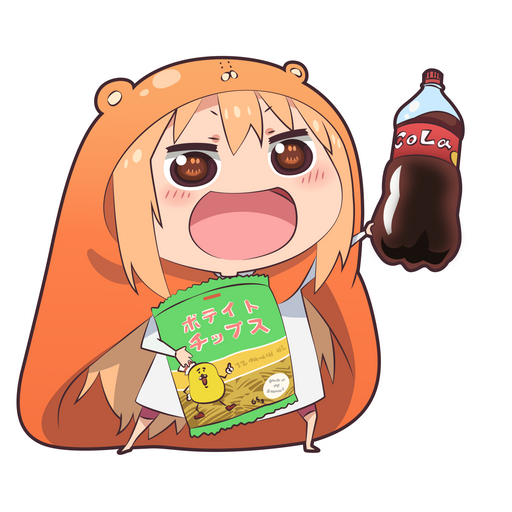here is a Umaru Doma Chibi Sticker from the Anime collection for sticker mania