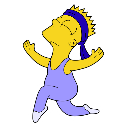 here is a Bart Simpson Ballerina Sticker from the Bart Simpson collection for sticker mania