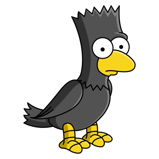 Bart Simpson Crow Sticker