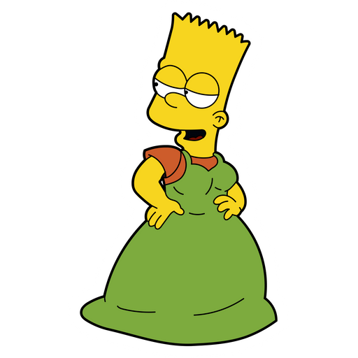 Bart Simpson in Dress Sticker