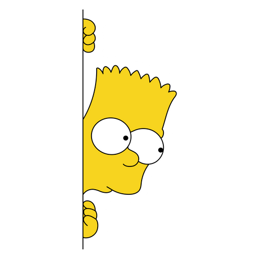 here is a Bart Simpson Staring Sticker from the Bart Simpson collection for sticker mania