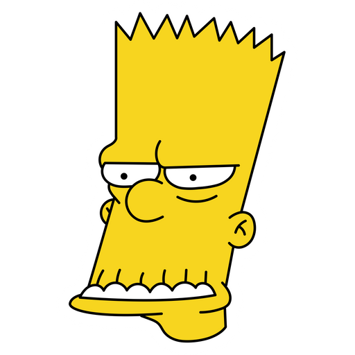 Bart Simpson Underbite Sticker