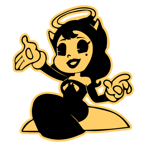 Bendy Smiling Alice Angel Sticker - Sticker Mania