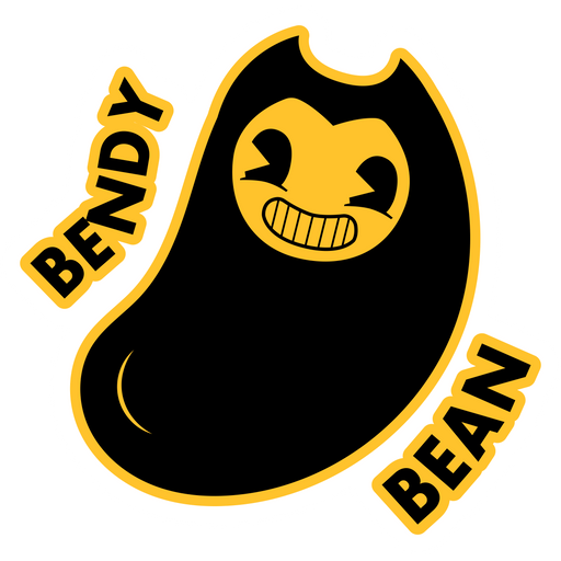 here is a Bendy Bean Sticker from the Bendy and the Ink Machine collection for sticker mania