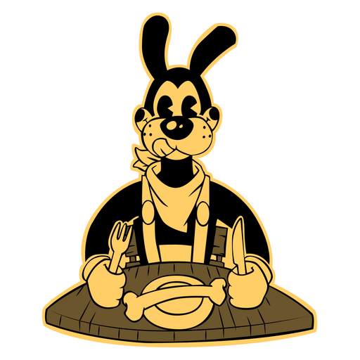 here is a Bendy Bone Appetit Boris Sticker from the Bendy and the Ink Machine collection for sticker mania