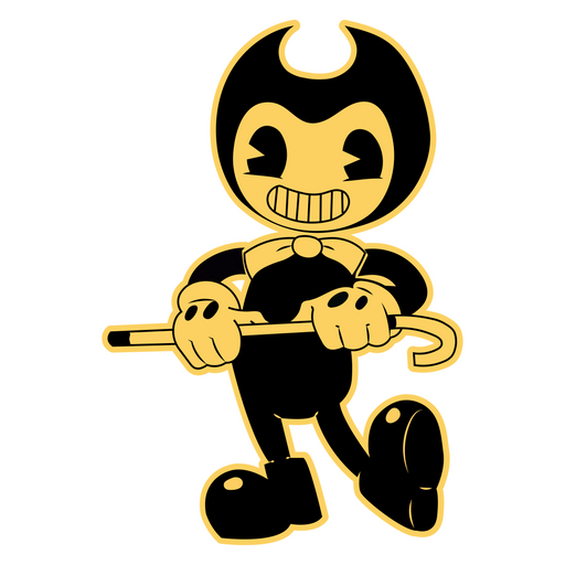 here is a Bendy with Cane Sticker from the Bendy and the Ink Machine collection for sticker mania