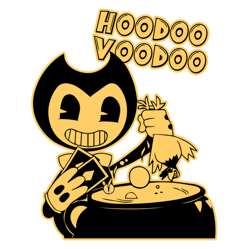 here is a Bendy Hoodoo Voodoo Sticker from the Bendy and the Ink Machine collection for sticker mania