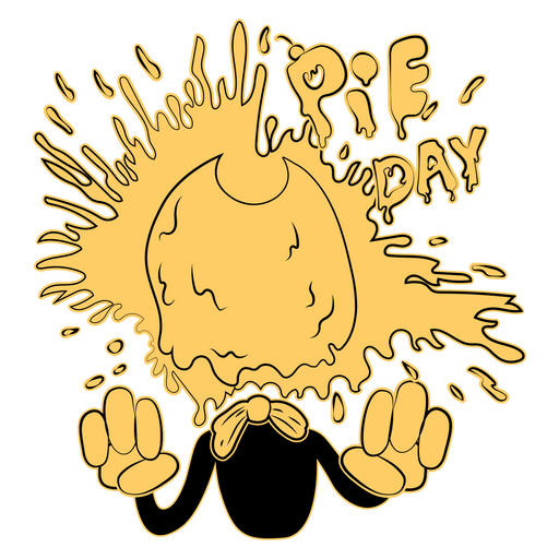 here is a Bendy Pie Day Sticker from the Bendy and the Ink Machine collection for sticker mania