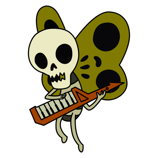 Adventure Time Skeleton Butterfly Sticker
