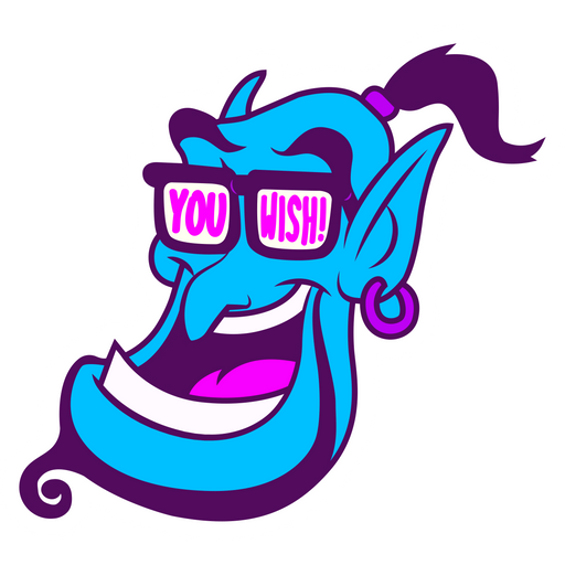 here is a Aladdin Genie You Wish! Sticker from the Disney Cartoons collection for sticker mania