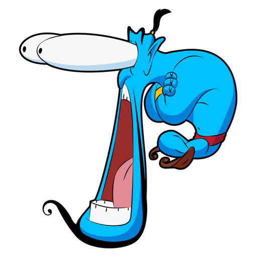 here is a Aladdin Shocked Genie Sticker from the Disney Cartoons collection for sticker mania