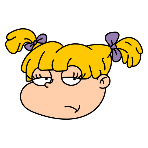 here is a Angelica Pickles Dissatisfied Sticker from the Cartoons collection for sticker mania