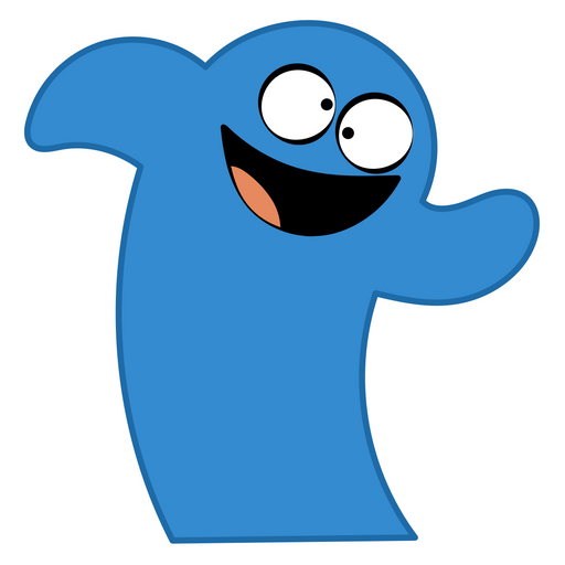 here is a Foster's Blooregard Bloo Crazy Sticker from the Cartoons collection for sticker mania