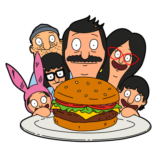 here is a Bob's Burgers Family Sticker from the Cartoons collection for sticker mania
