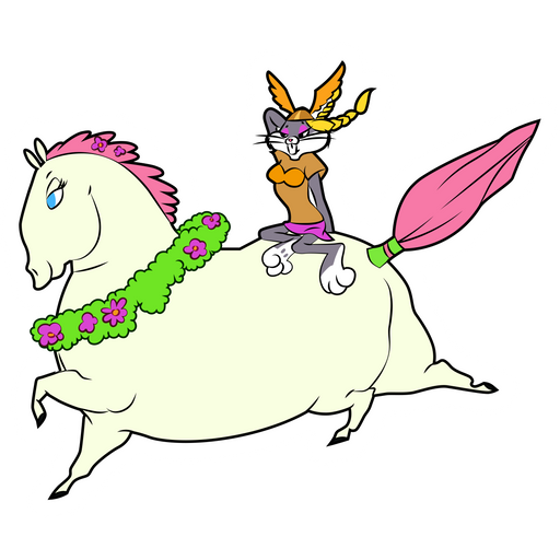 here is a Bugs Bunny on the Horse Sticker from the Bugs Bunny collection for sticker mania