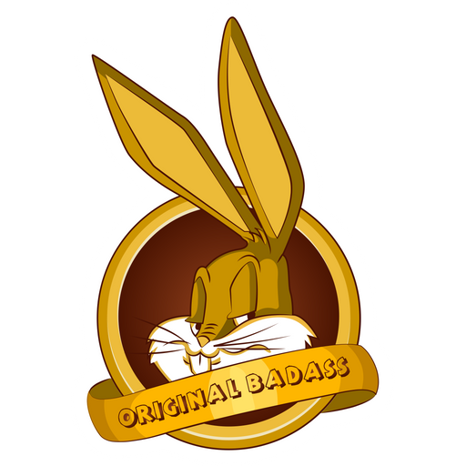 here is a Bugs Bunny Original Badass Sticker from the Bugs Bunny collection for sticker mania