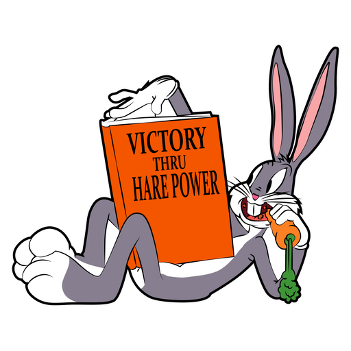 Bugs Bunny Reading Book Sticker