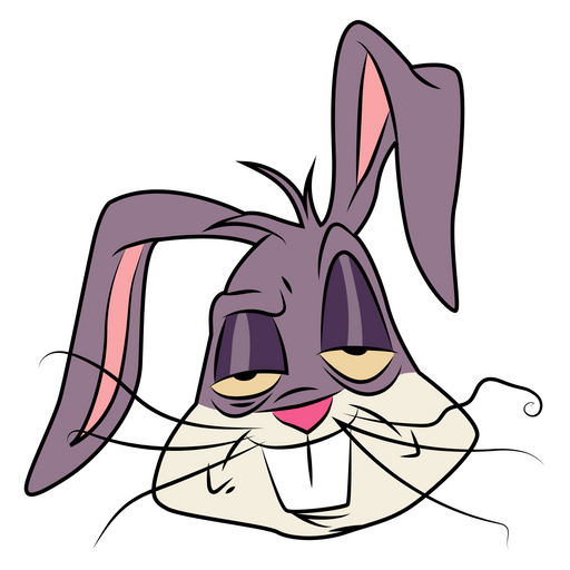 here is a Bugs Bunny Tired Sticker from the Cartoons collection for sticker mania