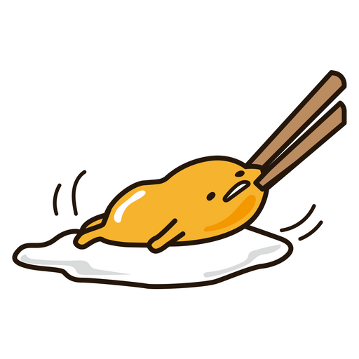 here is a Cheek Pinch Gudetama Sticker from the Cartoons collection for sticker mania