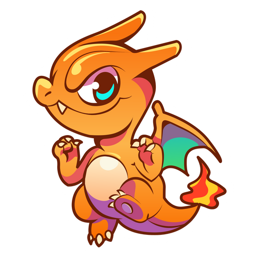 Chibi Charizard Pokemon Sticker - Sticker Mania