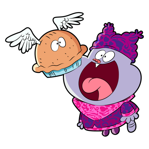 here is a Chowder and Muffin Sticker from the Cartoons collection for sticker mania