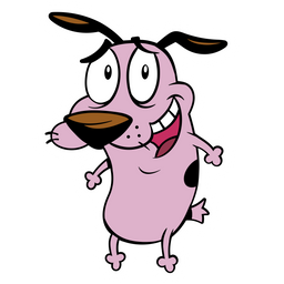 Courage the Cowardly Dog Sticker - Sticker Mania