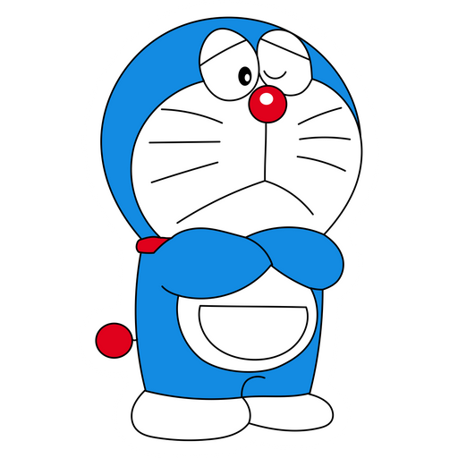 here is a Doraemon Sad Sticker from the Cartoons collection for sticker mania