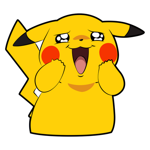 here is a Enthusiastic Pikachu Sticker from the Pokemon collection for sticker mania