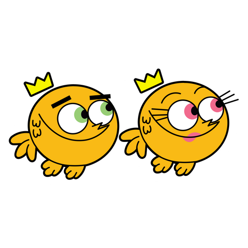 here is a The Fairly OddParents Cosmo and Wanda Fishes Sticker from the Cartoons collection for sticker mania