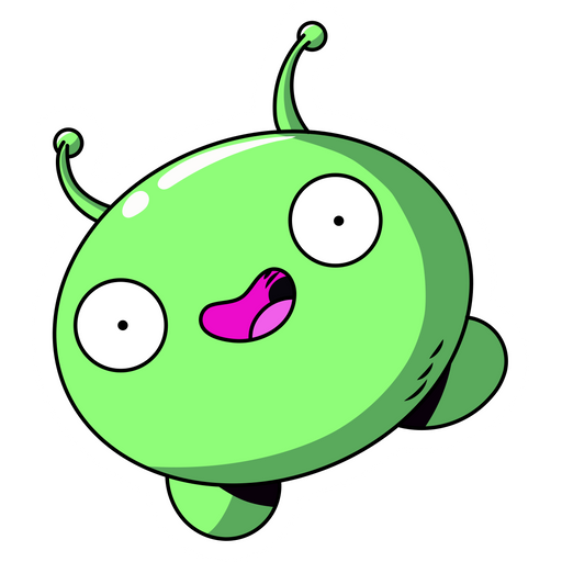 here is a Final Space Mooncake Happy Sticker from the Cartoons collection for sticker mania