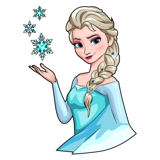 here is a Frozen Elsa Sticker from the Disney Cartoons collection for sticker mania