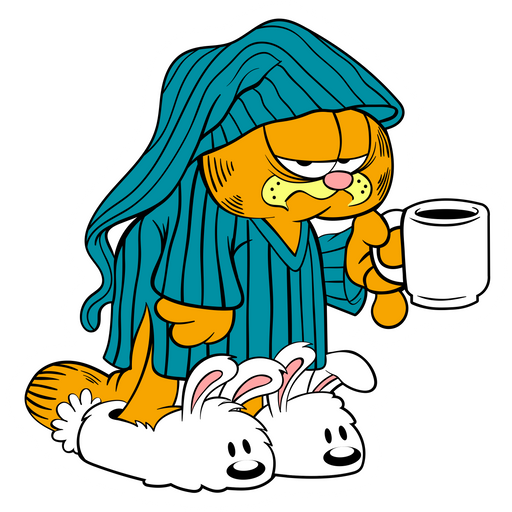 here is a Garfield Cat Good Morning Sticker from the Cartoons collection for sticker mania