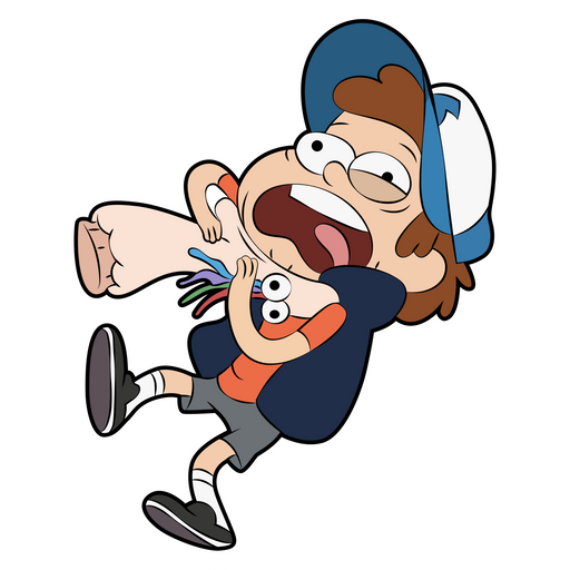 here is a Gravity Falls Dipper with Sock Puppet Sticker from the Gravity Falls collection for sticker mania