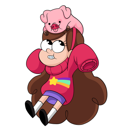 here is a Gravity Falls Mabel and Waddles Sticker from the Gravity Falls collection for sticker mania