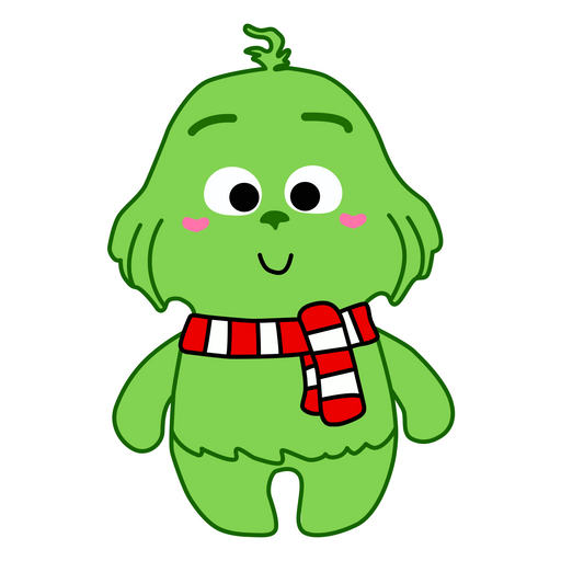 here is a Grinch New Year Sticker from the Cartoons collection for sticker mania