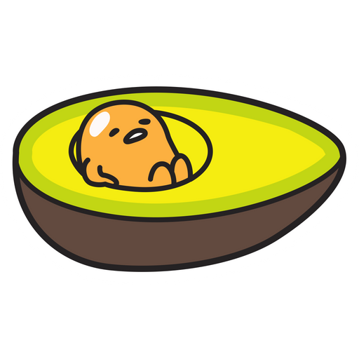 here is a Gudetama in Avocado Sticker from the Gudetama collection for sticker mania