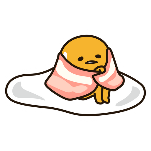 here is a Gudetama in Bacon Blanket Sticker from the Gudetama collection for sticker mania