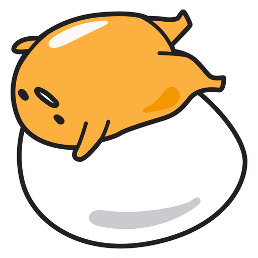 here is a Gudetama Eggcercise Sticker from the Gudetama collection for sticker mania