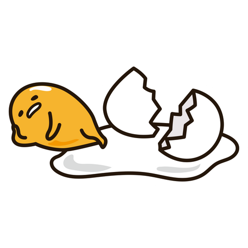 here is a Gudetama Lies Sticker from the Gudetama collection for sticker mania